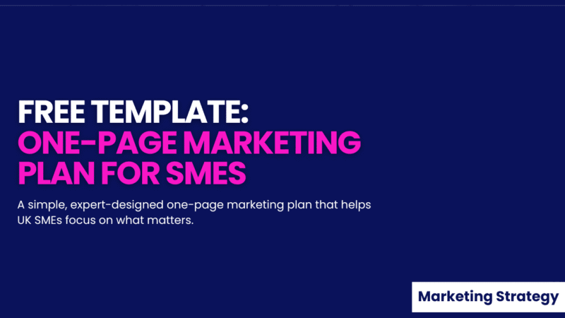 free one page marketing plan template for SMEs